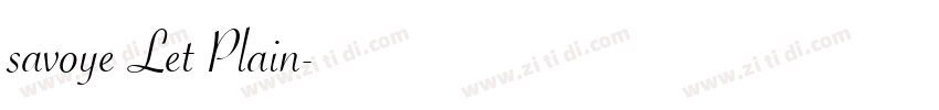 savoye Let Plain字体转换